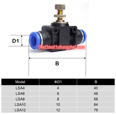 Van tiết lưu núm sắt 4 -6-8-10-12-14-16