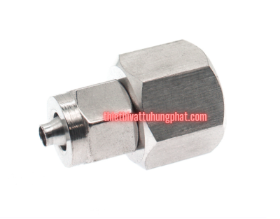 Đầu nối inox ren trong siết ống PU